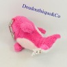 Portachiavi delfino SANDY o pesce rosa e bianco 11 cm