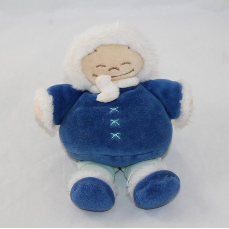 Eskimo doll cuddly toy NOUKIE'S blue and white 19 cm