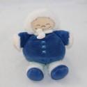 Doudou poupée esquimau NOUKIE'S bleu et blanche 19 cm