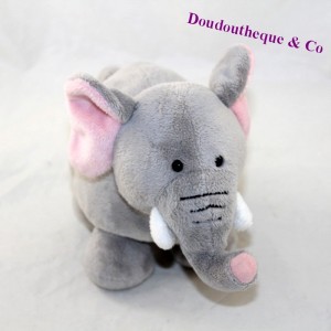 Plush elephant CASINO gray pink