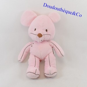 Plush mouse ITSIMAGICAL Imaginarium Vertbaudet pink sewing 27 cm