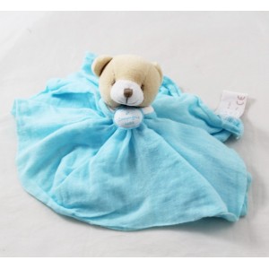 Doudou ours DOUDOU ET COMPAGNIE Lange L'ange bleu turquoise PM 20 cm