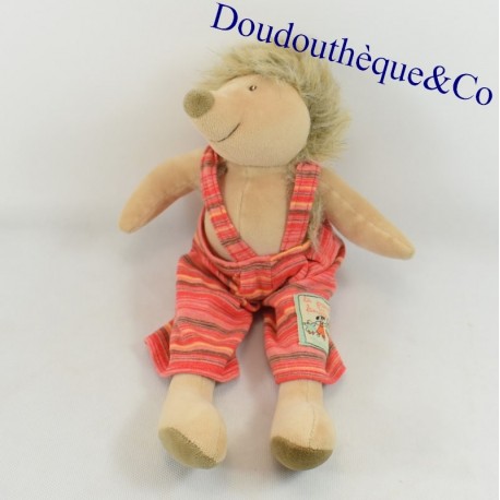 plush Hedgehog MOULIN ROTY The big family overalls orange 30 cm plush Hedgehog MOULIN ROTY The big family overalls orange 30 cm
