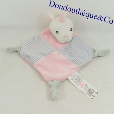 copy of Doudou unicorn TOM KIDDY white and blue eyes closed 35