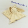 Doudou conejo NICOTOY bufanda beige ecru gran sonrisa 24 cm