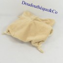 Doudou Kaninchen NICOTOY beige Schal ecru großes Lächeln 24 cm