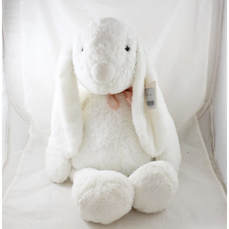 Coniglio peluche VERTBAUDET bianco modello grande 60 cm NUOVO