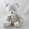 Teddybär TEX BABY elfenbeinweiß Carrefour 36 cm