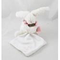 Doudou mouchoir lapin DOUDOU ET COMPAGNIE Mon tout petit blanc rose DC2580 16 cm