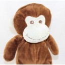 Monkey plush MAX & SAX brown beige Carrefour 35 cm