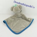 Doudou plat koala B TOYS Btoys gris bleu couverture 37 cm