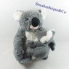 Peluche mamma koala e il suo bambino IKEA capelli grigi lucidi 32 cm