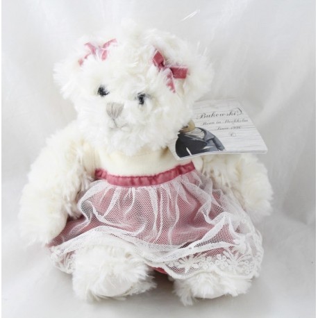 Orsacchiotto BUKOWSKI Abito dolce Ninka pizzo rosa orso polare 25 cm