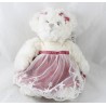 Teddybär BUKOWSKI Süßes Ninka Kleid rosa Spitze Eisbär 25 cm