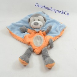 Flat blanket Monkey NICOTOY KITCHOUN blue orange gray 34 cm