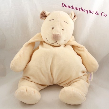 Doudou ours beige écru jaune Tonton NOUKIE'S