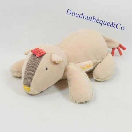 Doudou leone lionceau MOULIN ROTY sonaglio Les Papoum beige 20 cm