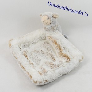 Decke flaches Schaf CREATIONS DANI Taschentuch beige 26 cm