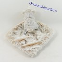 Doudou plat mouton CREATIONS DANI mouchoir beige 26 cm