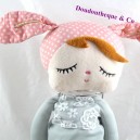 Gorra de conejo de felpa de tela de muñeca
