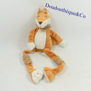 Fox cuddly toy LES PETITES MARIE red brown white long legs 30 cm