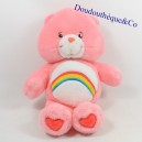 Osito de peluche Bisounours CARE BEARS Grosfarceur patrón arco iris rosa 33 cm