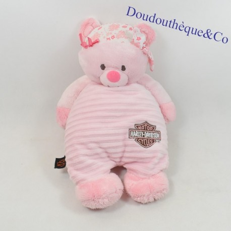 Plush Bear HARLEY DAVIDSON motor cycles Pink bandana 33 cm