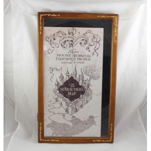 Coffret carte du Maraudeur THE NOBLE COLLECTION Harry Potter cadre bois + carte 36 cm
