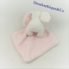 Doudou pañuelo conejo Doudou and Company blanco y rosa 25 cm