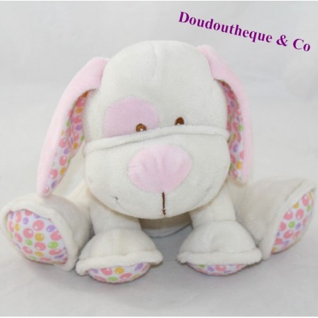 Plush dog GIPSY beige pink bell