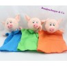 Puppet set AU SYCOMORE Ausycomore The 3 little pigs and the wolf