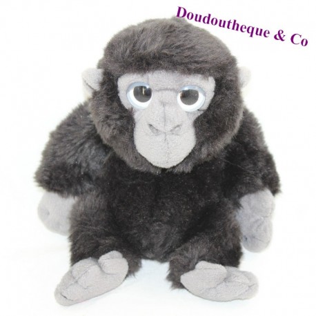 Plush monkey gorilla WILD REPUBLIC black gray 22 cm SOS doudou