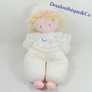 Doll pierrot COROLLE polka dot fabric collar 37 cm