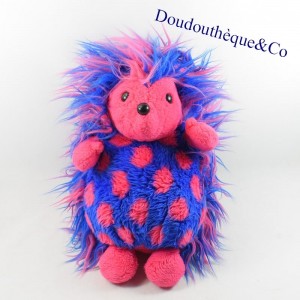 Plush hedgehog AJENA Vintage pink and blue plastic nose 40 cm