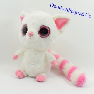 Peluche fennec YOOHOO & Friends volpe bianco rosa grandi occhi 20 cm