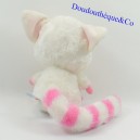 Peluche fennec YOOHOO & Friends volpe bianco rosa grandi occhi 20 cm