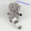 Plush Lemur YOOHOO & Friends black gray white big eyes 16 cm