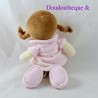 Doudou girl CHILDREN'S WORDS Leclerc doll bathrobe pink