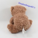 Teddy bear MAX & SAX brown knot at his neck 20 cm