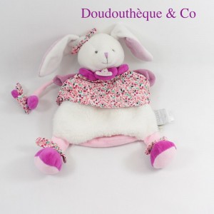 Doudou rabbit puppet DOUDOU ET COMPAGNIE Cherry pink mauve DC3080