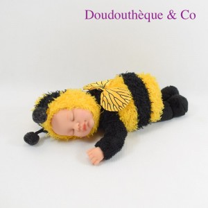 Muñeca abeja bebé ANNE GEDDES amarillo negro 20 cm