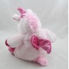 Unicorno di peluche RODADOU RODA rosa bianco ali lucide 26 cm
