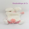 Doudou lapin DOUDOU ET COMPAGNIE marionnette Pompon rose blanc DC2741 24 cm