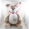 Plush XXL Oscarine rabbit NOUKIE'S Oscarine and Léontine pink beige flower 60 cm