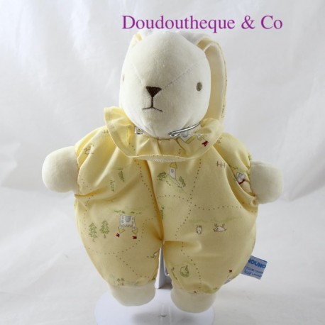 Plush rabbit TEDDY yellow pattern mill