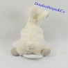 Doudou mouchoir lapin BABY NAT' Les Flocons blanc marron chiné BN749 18 cm