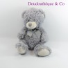 Teddybär MAX & SAX grauer Knoten satiniert 40 cm