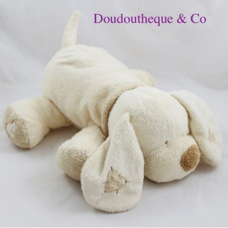 Peluche chien MAXITA beige coeur rapiécé