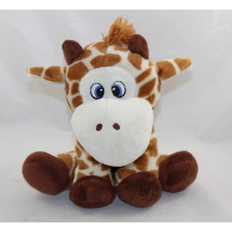 Peluche giraffa ZEEMAN macchie blu marrone beige 20 cm