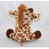 Plush giraffe ZEEMAN blue eyes spots brown beige 20 cm